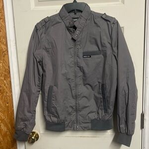 Men’s members only iconic racers jacket size small gray is the color